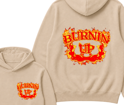 Burnin Up Vintage Flames Hoodie
