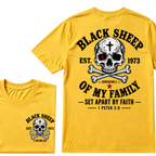 Custom EST.Year Customize Gen X Black Sheep Of My Family Set Apart By Faith 1 Peter 2:9 T-Shirt