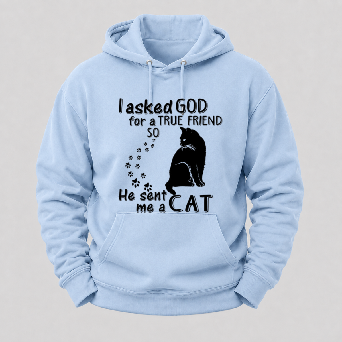 I Asked God For A True Friend Cat Hoodie