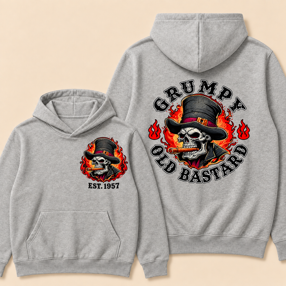Custom EST. Year-Grumpy Old Bastard Hoodie