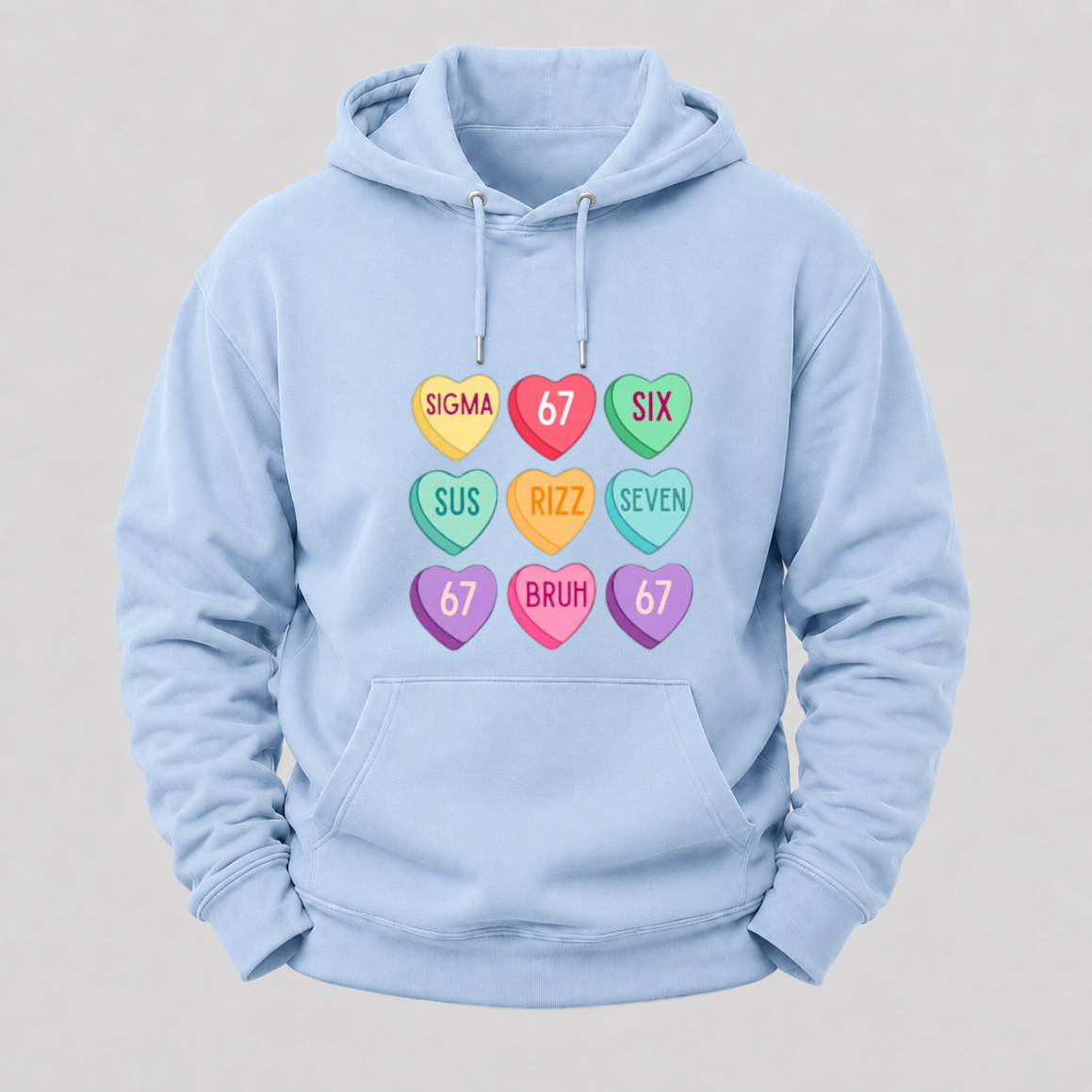 Valentine’s Day 67 Meme Six Seven Heart Kids 6 7 Boys Funny Hoodie