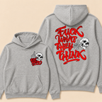 Custom EST. Year-Fuck What They Think Skull Print Hoodie