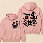 Custom EST. Year-Money Talks Evil Face Print Hoodie