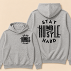 Stay Humble Hustle Hard Print Hoodie-Custom EST. Year
