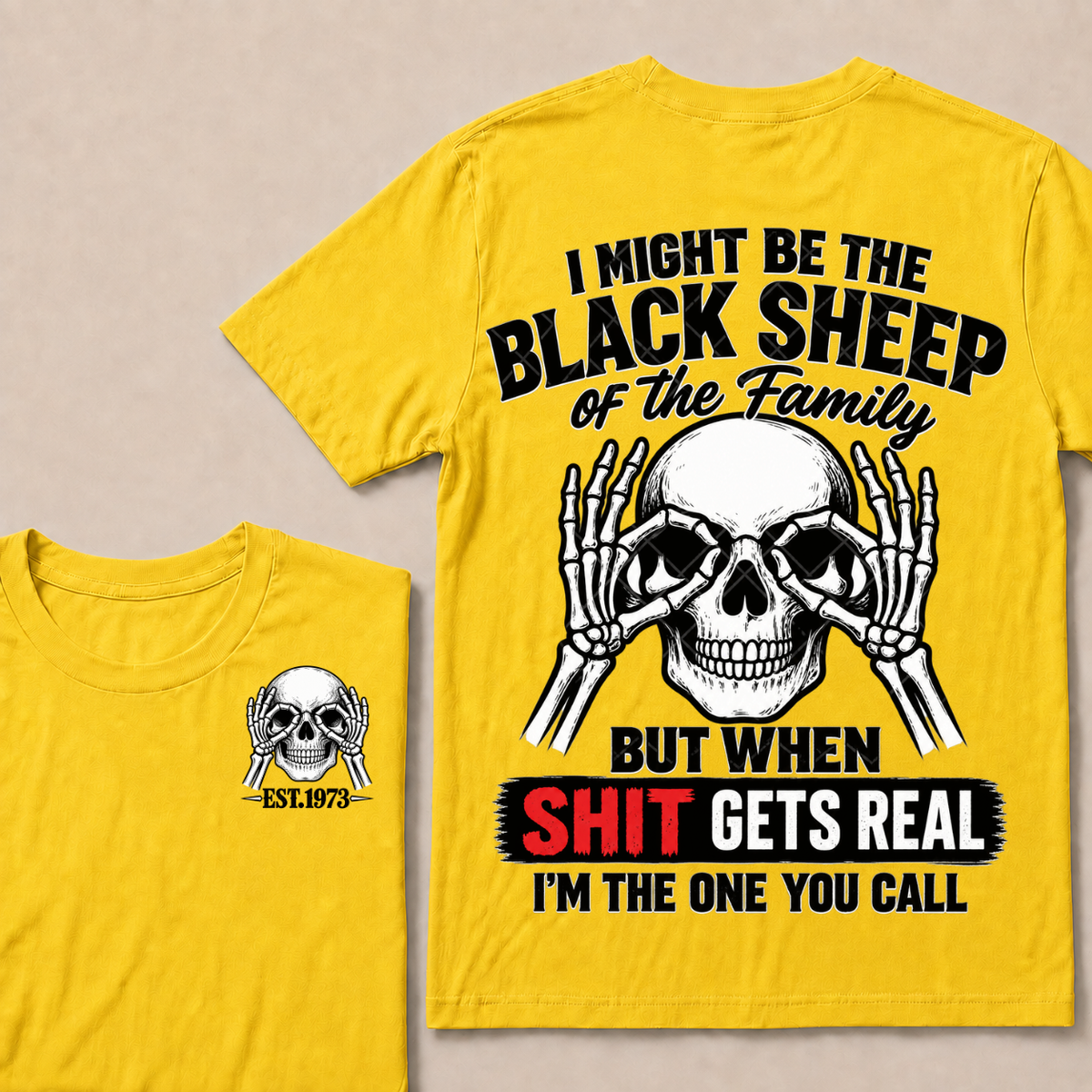 Black Sheep Of My Family  Custom EST.Year T-Shirt