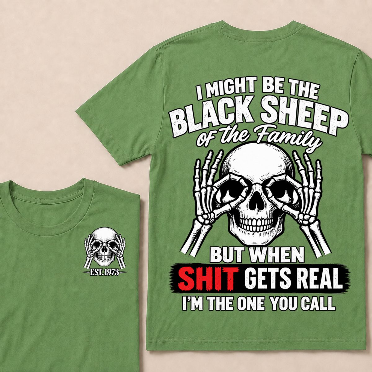 Black Sheep Of My Family  Custom EST.Year T-Shirt