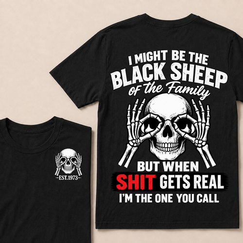 Black Sheep Of My Family  Custom EST.Year T-Shirt