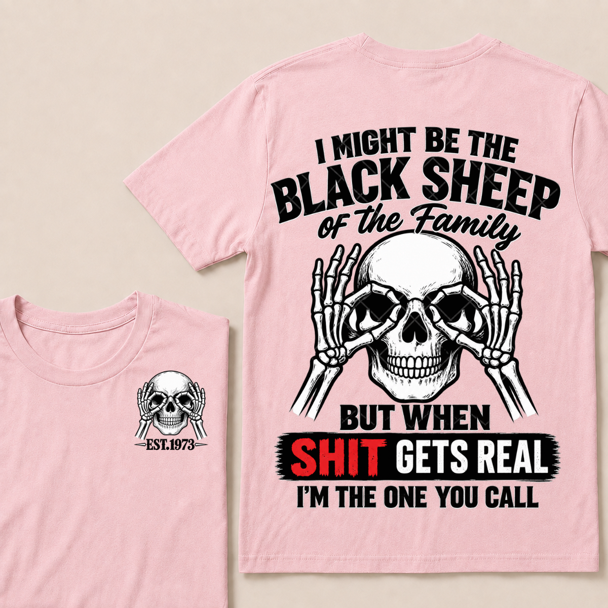 Black Sheep Of My Family  Custom EST.Year T-Shirt