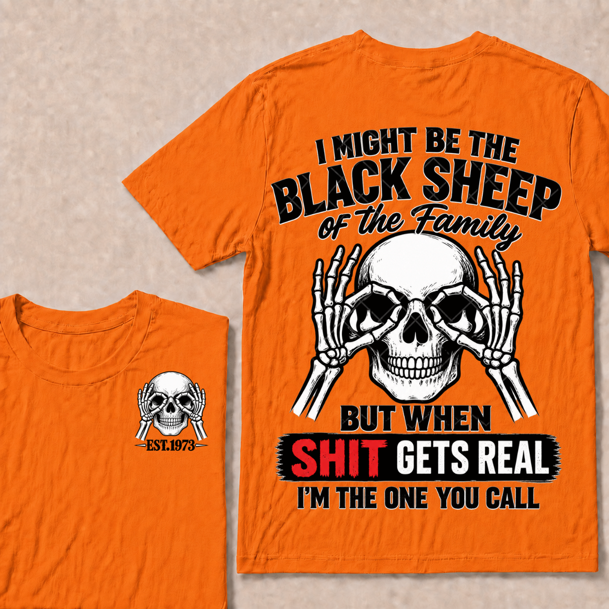 Black Sheep Of My Family  Custom EST.Year T-Shirt