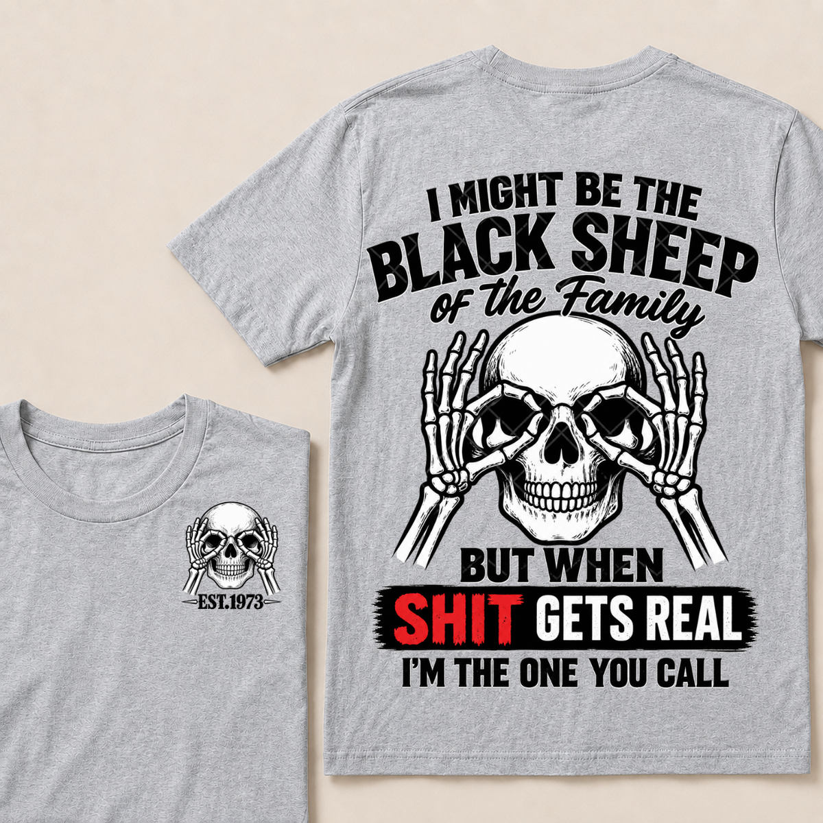 Black Sheep Of My Family  Custom EST.Year T-Shirt