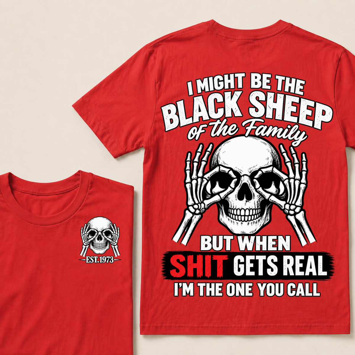 Black Sheep Of My Family  Custom EST.Year T-Shirt
