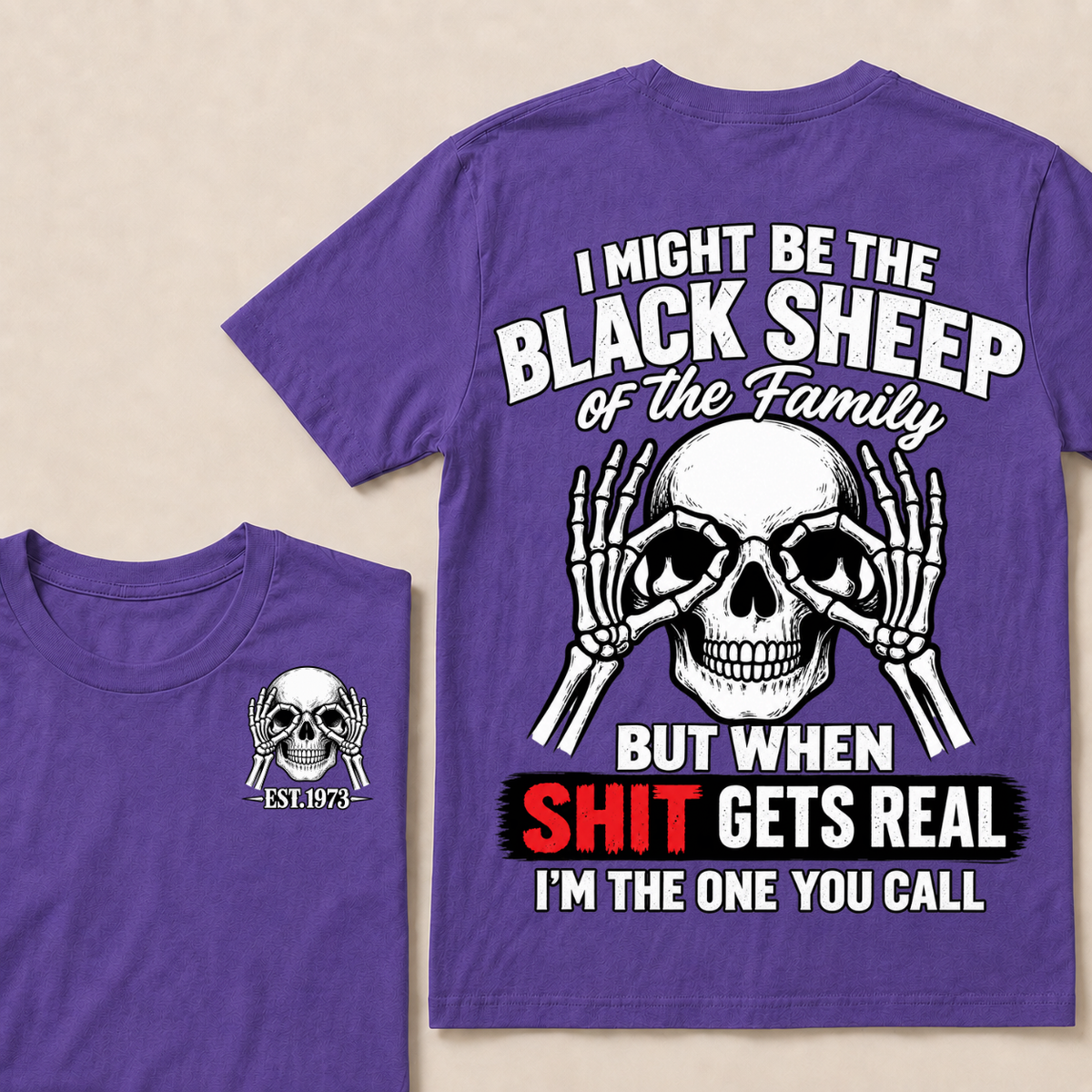 Black Sheep Of My Family  Custom EST.Year T-Shirt