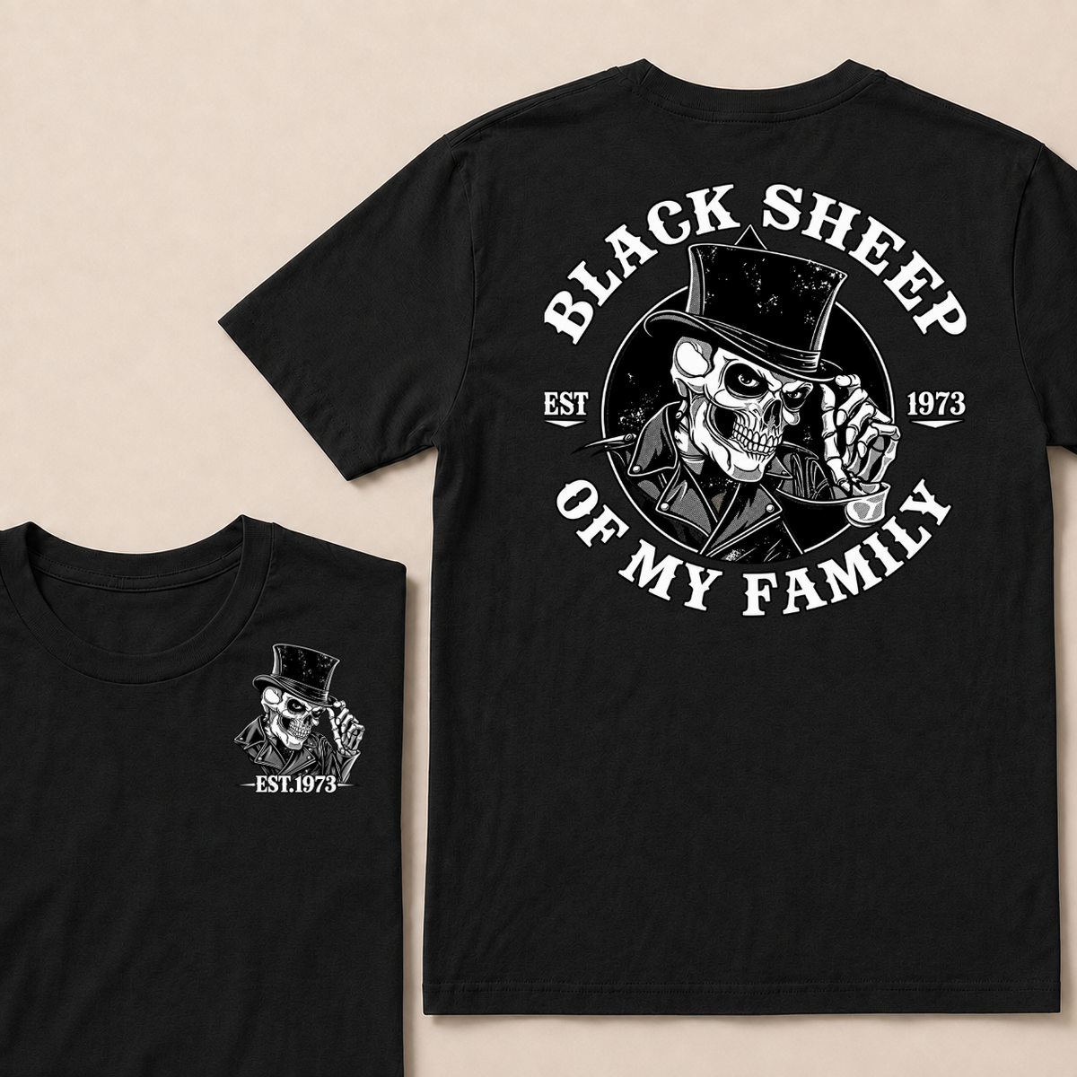 Black Sheep Of My Family  Custom EST.Year T-Shirt