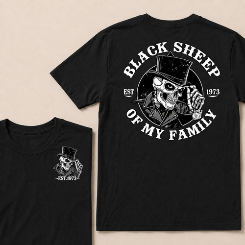 Black Sheep Of My Family  Custom EST.Year T-Shirt