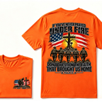 Custom EST.Year Prayed Under Fire Psalm 91 Veteran Double Print T-Shirt