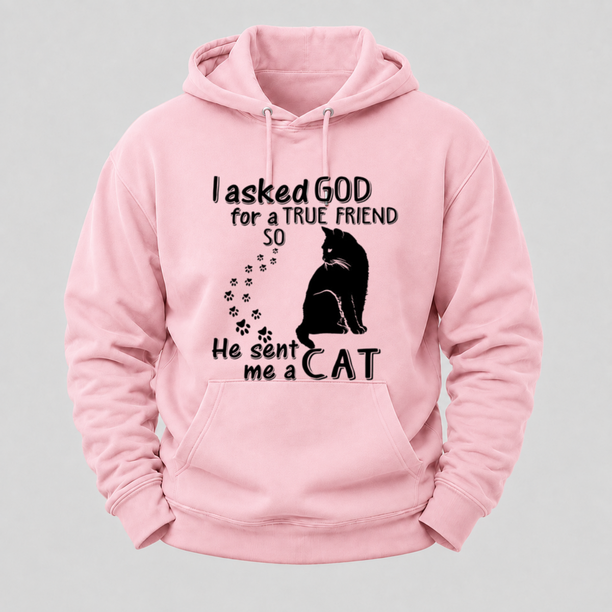 I Asked God For A True Friend Cat Hoodie
