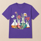 Laboratory Floral Beakers Chemistry Lab Scientist Best Gift For Science Lover Science T Shirt