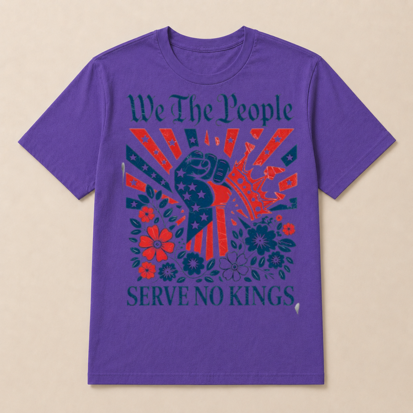 We The People Serve No Kings Stars Stripes America Patriotic T Shirt