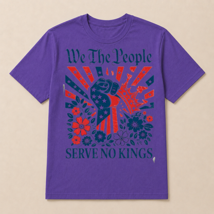 We The People Serve No Kings Stars Stripes America Patriotic T Shirt