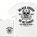 Custom EST.Year Customize Gen X Black Sheep Of My Family Set Apart By Faith 1 Peter 2:9 T-Shirt